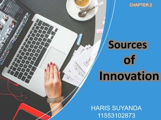 HARIS SUYANDA
11553102873
Sources
of
Innovation
CHAPTER 2
 