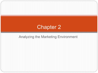 Analyzing the Marketing Environment
Chapter 2
 