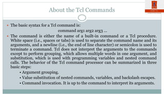 Introduction to TCL Programming : Tcl/Tk by Gaurav Roy | PPT