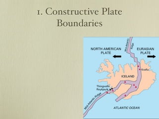 1. Constructive Plate
     Boundaries
 
