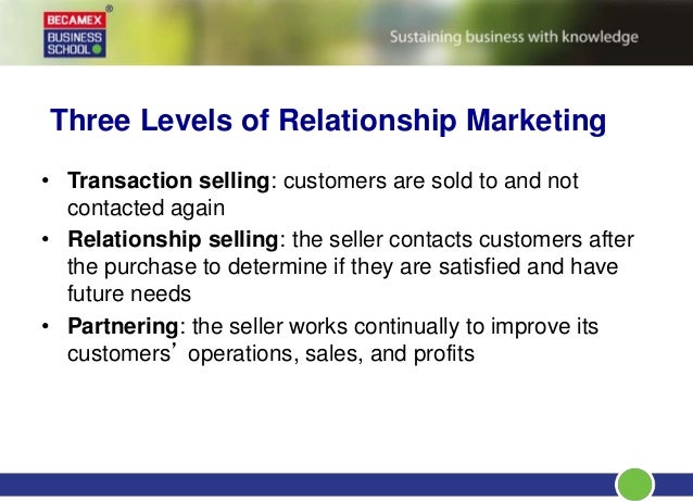 what is the role of relationship marketing in personal selling