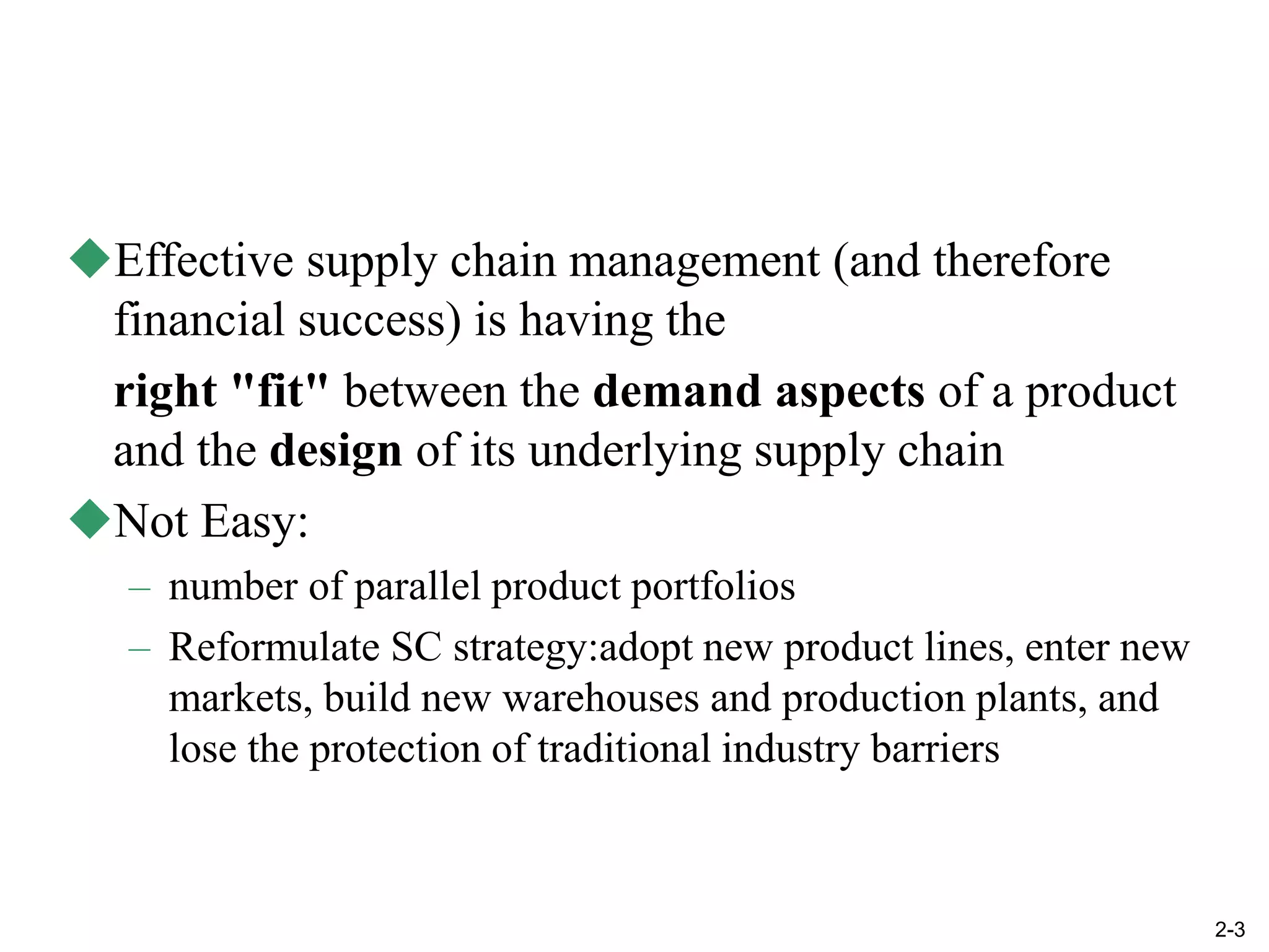 Chapter 2 Supply Chain Performance: Achieving Strategic Fit and Scope | PPT
