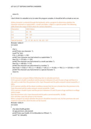 LET US C (5th EDITION) CHAPTER 2 ANSWERS | PDF