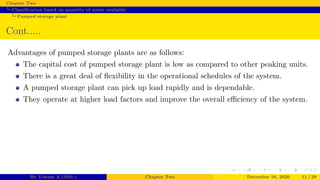 Classification of Hydroelectric power plants
