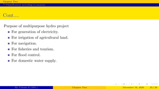 Classification of Hydroelectric power plants
