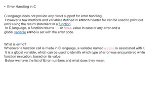File Handling in C | PPTX