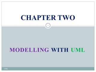 MODELLING WITH UML
UML
CHAPTER TWO
1
 
