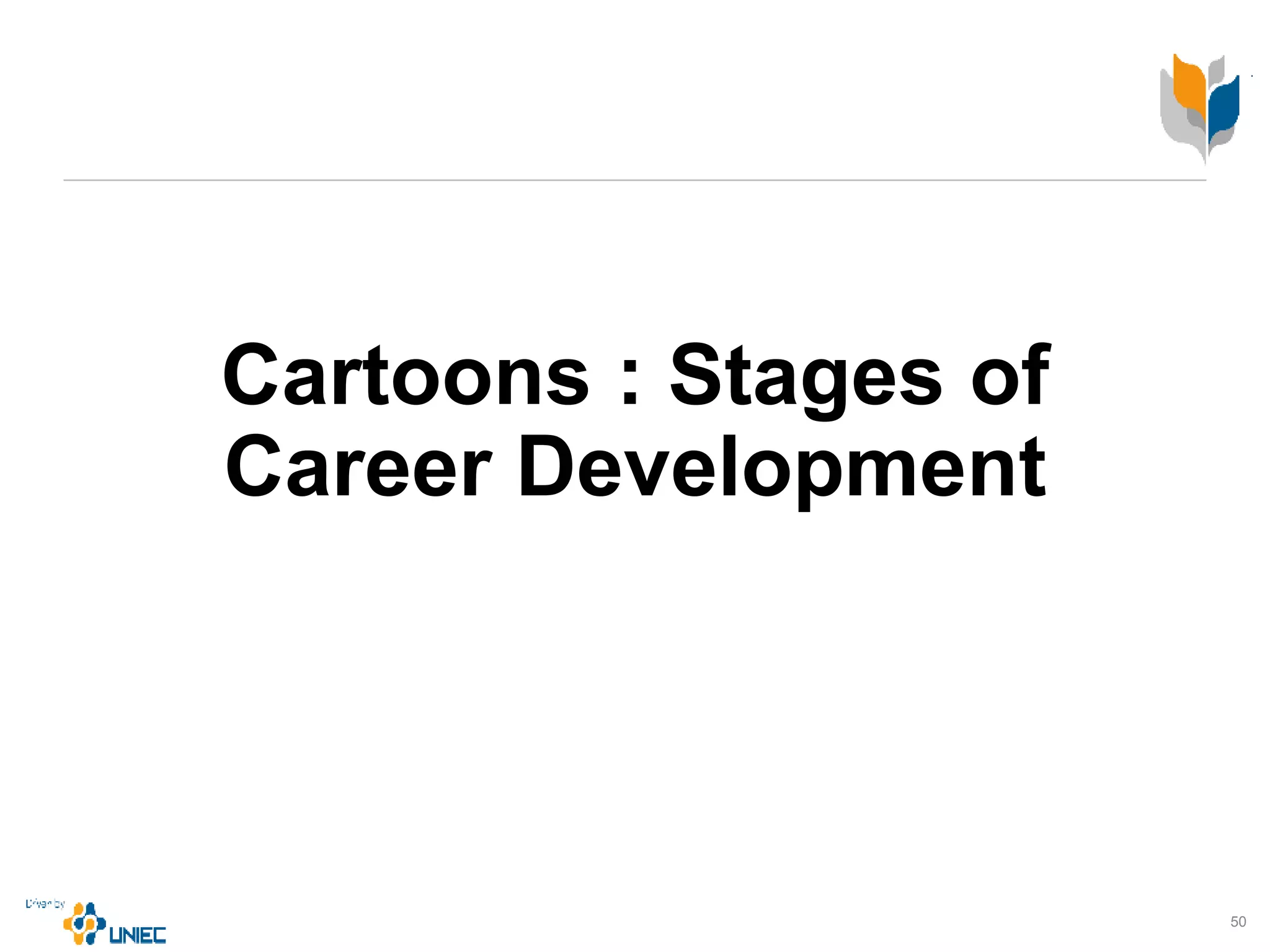 Cartoons : Stages of
Career Development
50
 