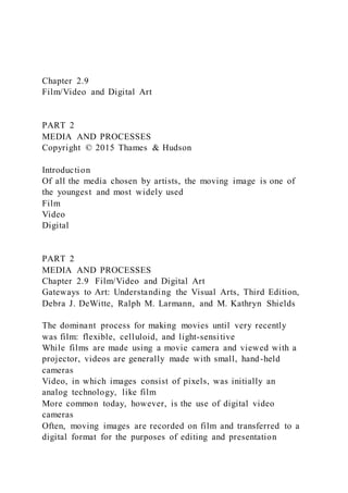 320px x 453px - Chapter 2.9FilmVideo and Digital ArtPART 2MEDIA AND P | PDF