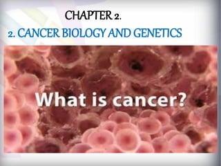 CHAPTER 2.
2. CANCER BIOLOGY AND GENETICS
 
