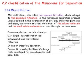 Microfilter Method Chapter 2. Membrane technologies for Industrial Wastewaters Treatment.ppt
