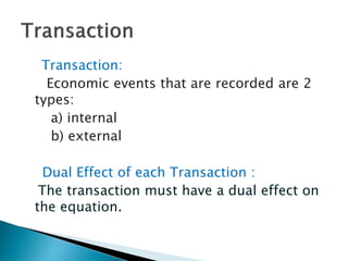 Accounting Equation | PPTX | Stocks and Bonds | Personal Investing