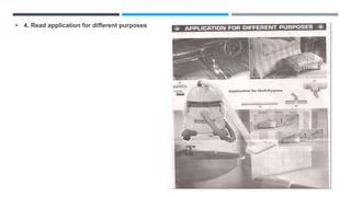  4. Read application for different purposes
 