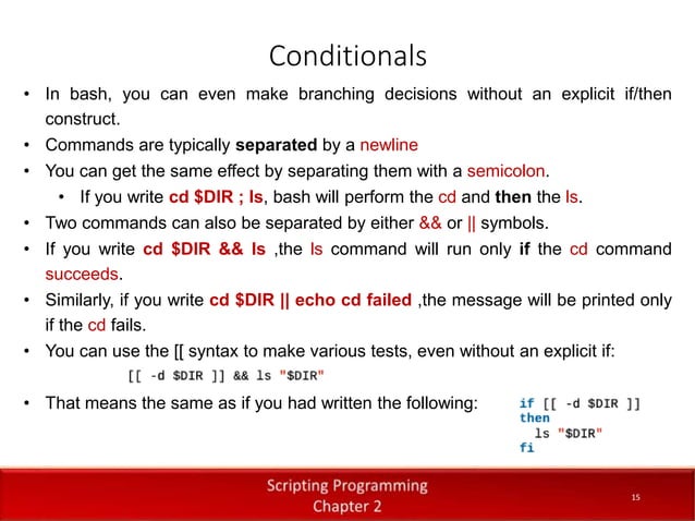Chapter 2: Introduction to Bash Scripting | PPT