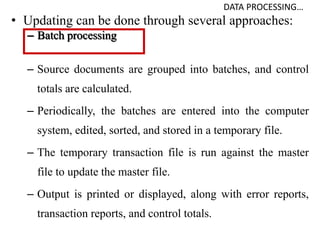 Temporary Batch Accounting information system chapter two | PPTX