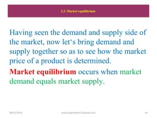 ppt - part 2 markets: demand, supply, and elasticity... CHAPTER 2. Introduction to Economics ppt | PPTX