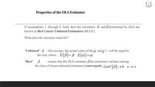 Linear regression model in econometrics undergraduate | PDF