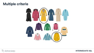 INTERMEDIATE SQL
Multiple criteria
 