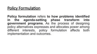 Insurance Formulation Policy Chapter 2.pptx making agripolicy proccess | PPTX