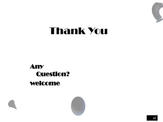Thank You
Any
Question?
welcome
62
 