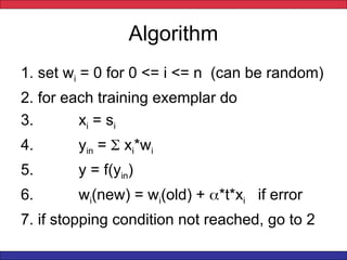 Yin Algorithm Formula introduction to neural networks ANN deep | PPT