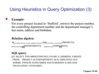 query processing and optimization chapter 2.ppt