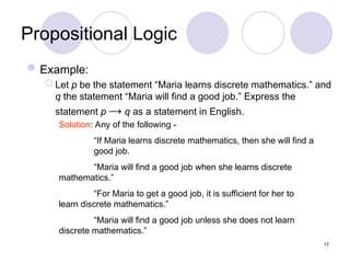 Propositional Reasoning Simple Example Propositional Logic and Predicate and their usecase | PPT