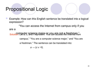 Propositional Format Example Propositional Logic and Predicate and their usecase | PPT