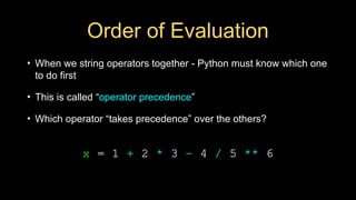 Short introduction about python variables, expressions, and ...