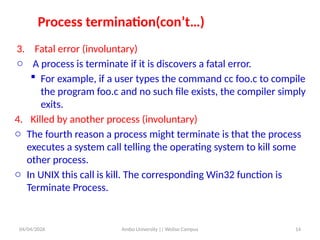 Process Fatal Error Comprehensive Overview of Process Management in Operating Systems | PPTX