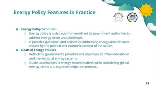 Comprehensive Framework and Systemic Approach to Energy Policy Design ...