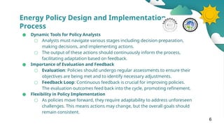 Comprehensive Framework and Systemic Approach to Energy Policy Design ...