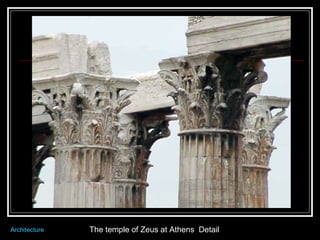 The temple of Zeus at Athens  Detail Architecture 
