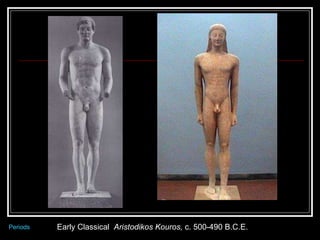 Early Classical  Aristodikos Kouros,  c. 500-490 B.C.E. Periods 