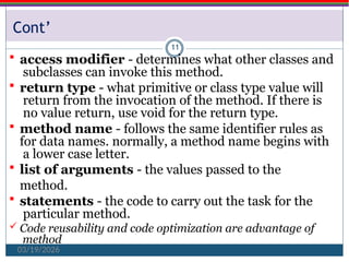 Primitive Method Comprehensive Introduction to Object Oriented Programming Concepts and ...