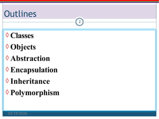 Comprehensive Introduction to Object Oriented Programming Concepts and ...