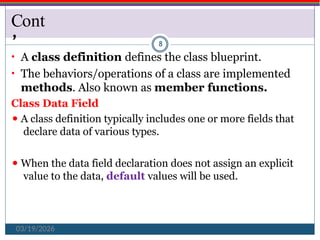 Comprehensive Introduction to Object Oriented Programming Concepts and ...