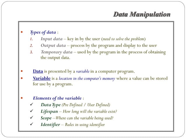 Chapter 2 basic element of programming | PDF