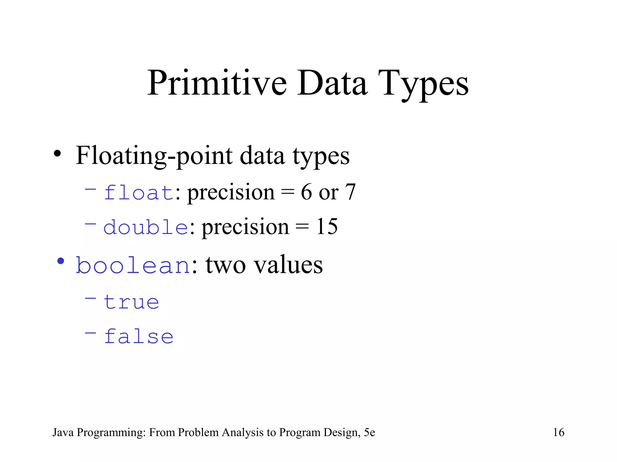 Chapter 2 - Basic Elements of Java | PPT