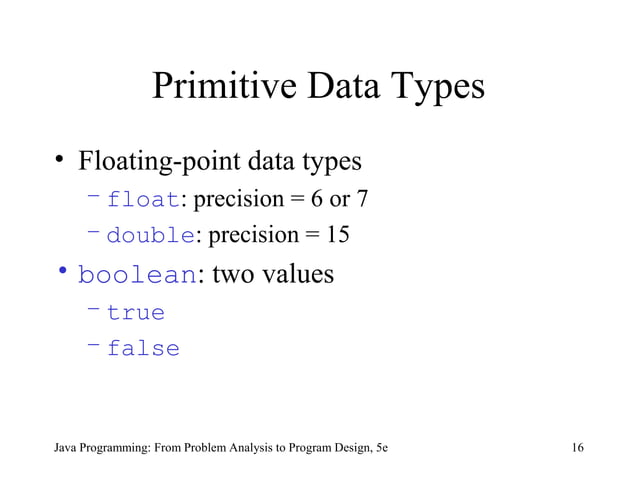 Chapter 2 - Basic Elements of Java | PPT
