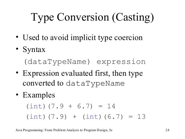 Chapter 2 - Basic Elements of Java