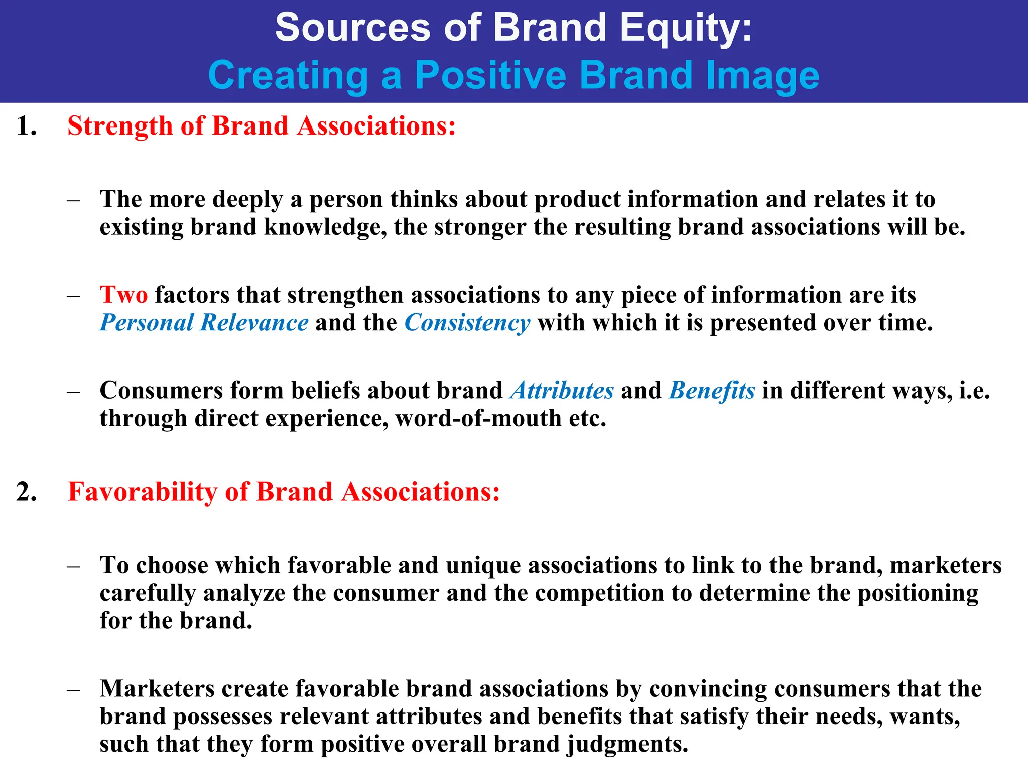 Customer based brand equity and brand positioning | PPT