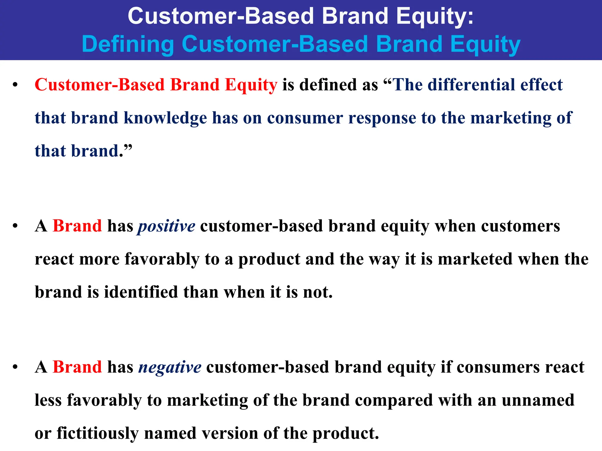 Customer based brand equity and brand positioning | PPT