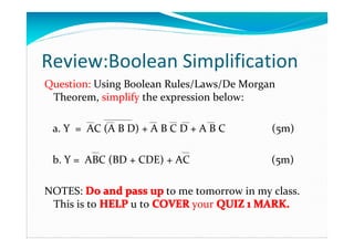 Chapter 2 boolean part c | PPT
