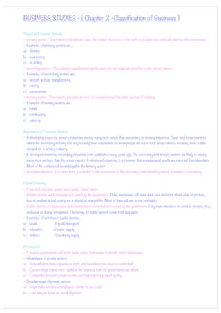 Chapter 2 classification of business | PDF