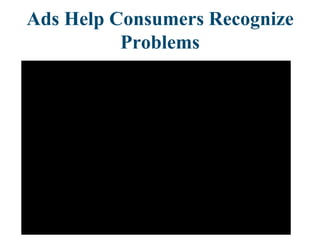 Ads Help Consumers Recognize
Problems
 