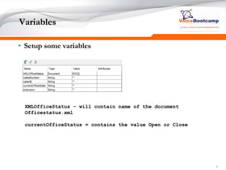 cisco uccx - creating script to read xml files | PPTX
