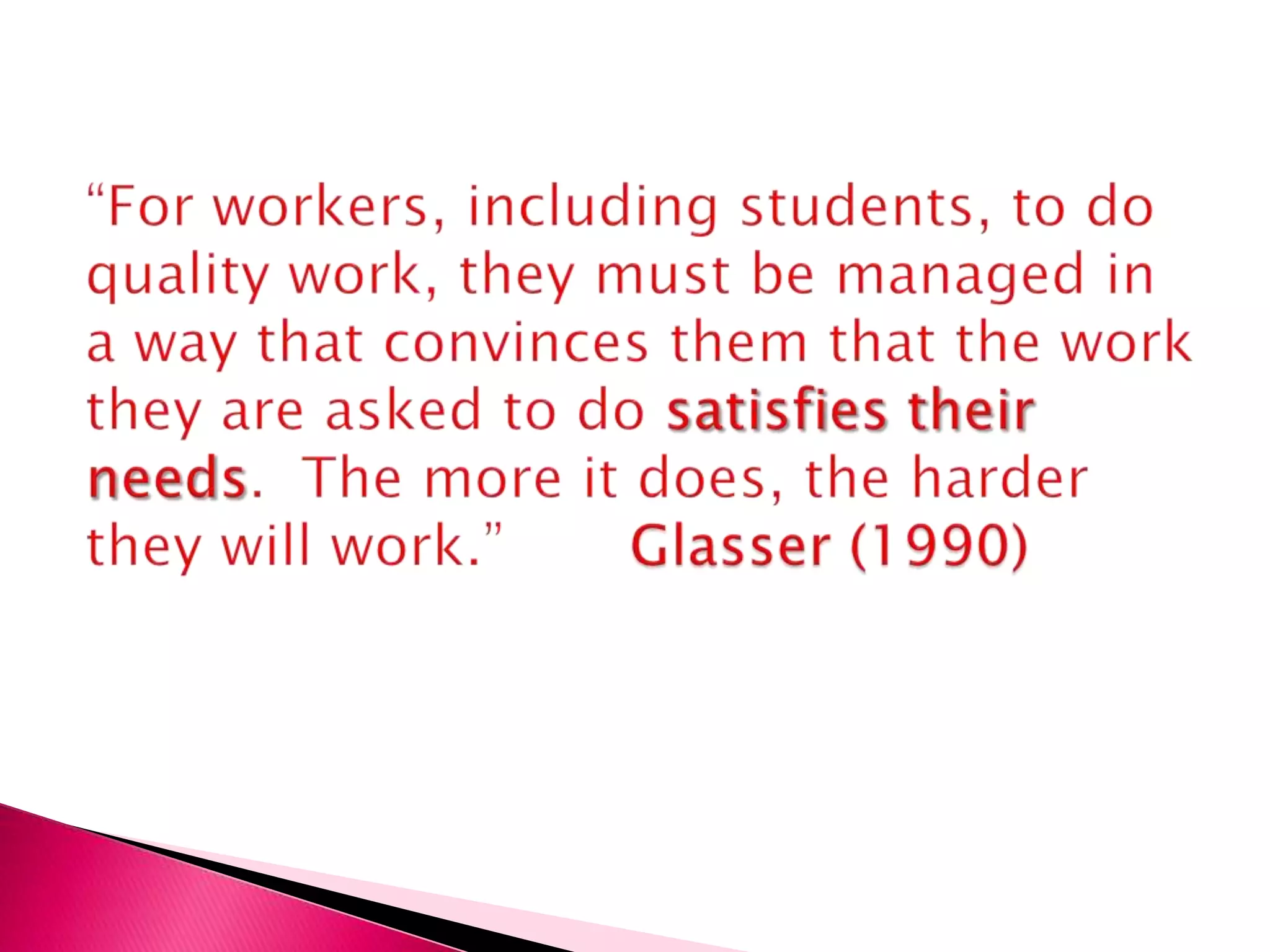  Safety Needs: Injustice and inconsistency are under control and the unfamiliar rare (examples: personal security, financial security, health and well-being, safety against accidents/illness)
