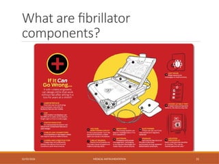 What are fibrillator
components?
02/03/2026 MEDICAL INSTRUMENTATION 31
 