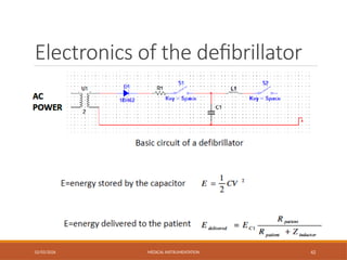 Electronics of the defibrillator
02/03/2026 MEDICAL INSTRUMENTATION 42
 